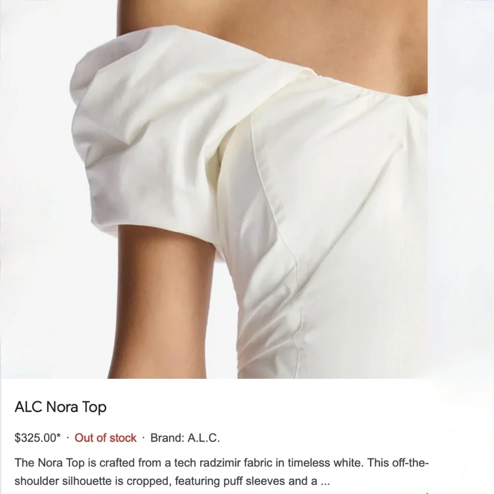 A.L.C. Nora Top White New With Tags US4